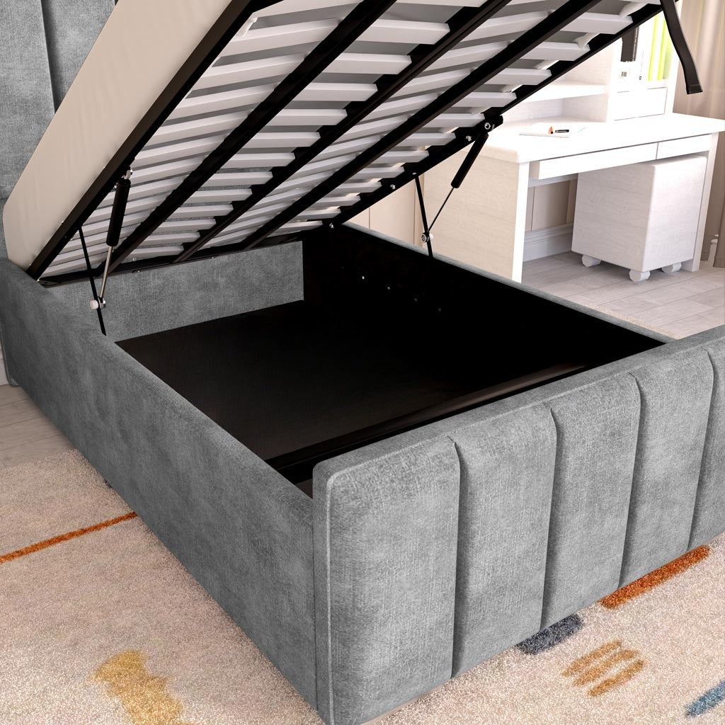 Lisbon Kids Upholstered Ottoman Bed - Armour Coniston