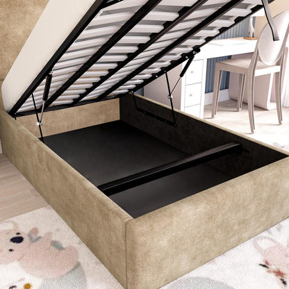 Cairo Kids Upholstered Ottoman Bed - Mink Coniston