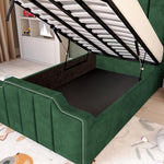 Washington Kids Upholstered Ottoman Bed - Emerald Coniston
