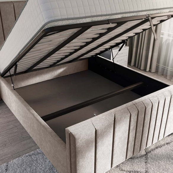 Cambridge Upholstered Ottoman Bed - Seal Grey Naples
