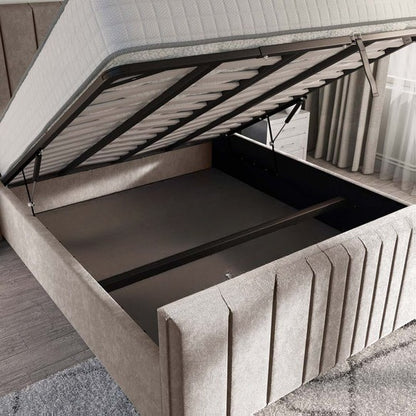 Cambridge Upholstered Ottoman Bed - Seal Grey Naples