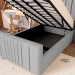 Cambridge Kids Upholstered Ottoman Bed - Silver Linoso