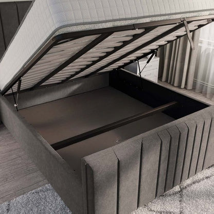 Cambridge Upholstered Ottoman Bed - Slate Grey Naples