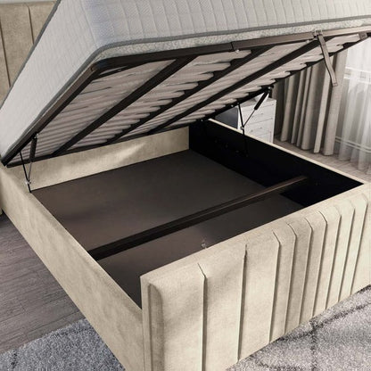 Cambridge Upholstered Ottoman Bed - Almond Coniston