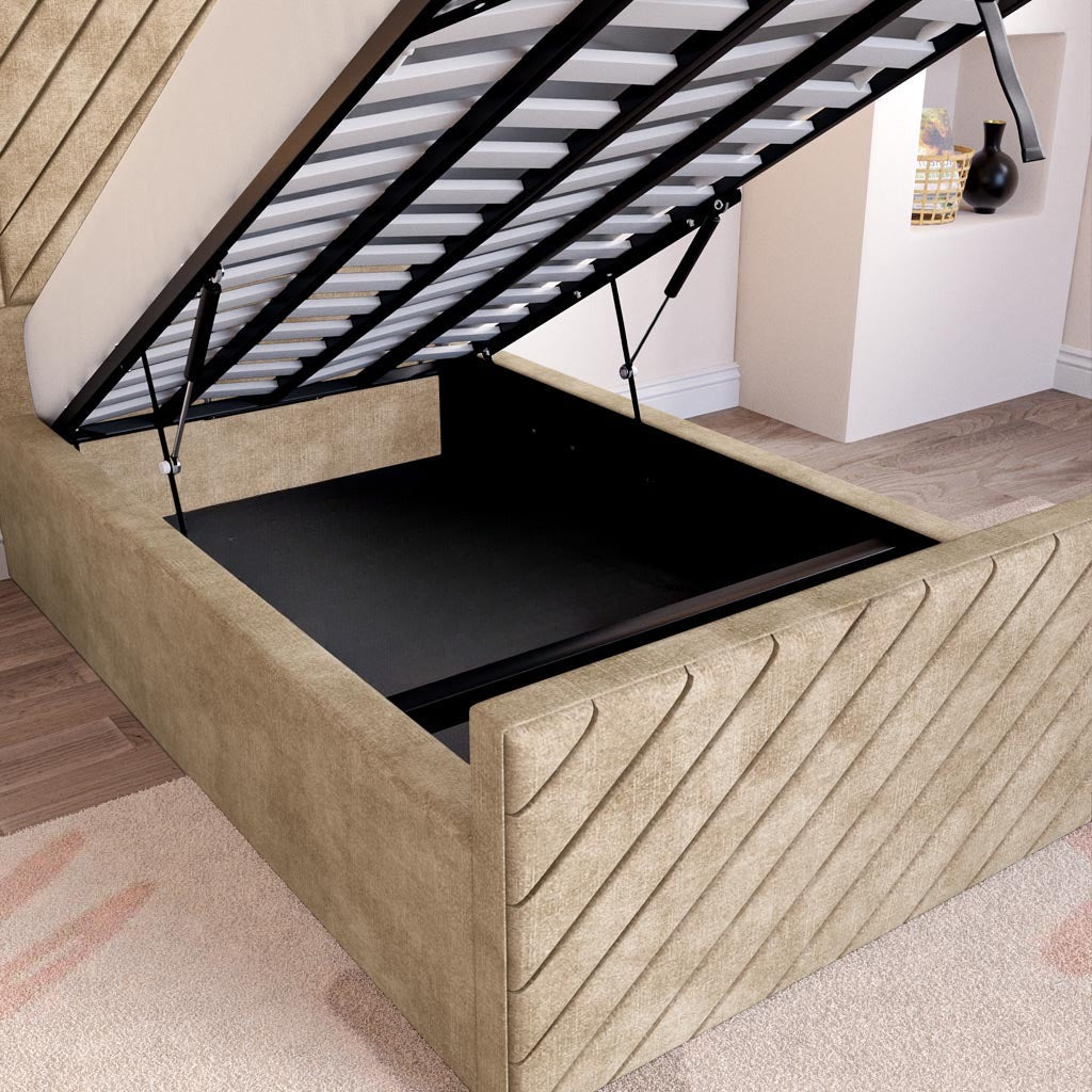 Oxford Kids Upholstered Ottoman Bed - Mink Coniston
