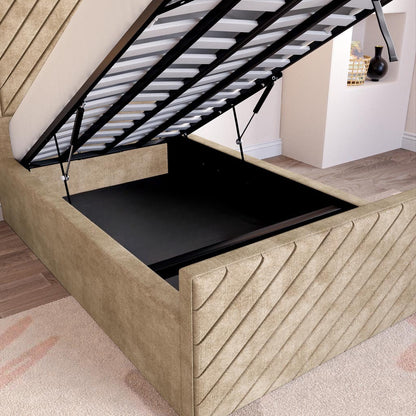 Oxford Kids Upholstered Ottoman Bed - Mink Coniston