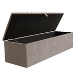 Sunrise Ottoman Storage Box - Seal Grey Naples