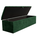 Dallas Ottoman Storage Box - Emerald Coniston