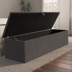 Cubed Ottoman Storage Box - Slate Grey Naples