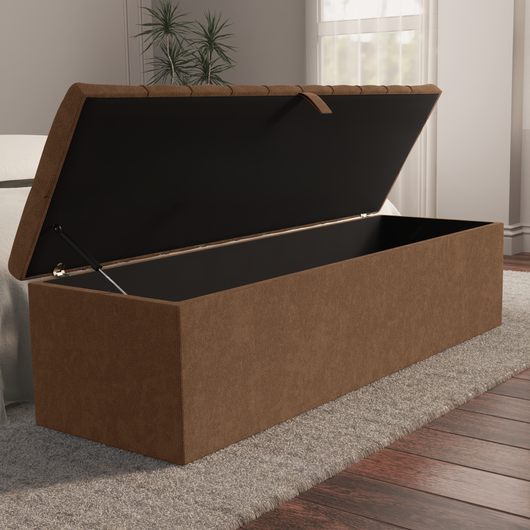 Chesterfield Ottoman Storage Box - Mink Naples