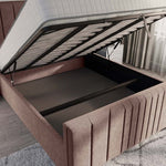Cambridge Upholstered Ottoman Bed - Mauve Naples
