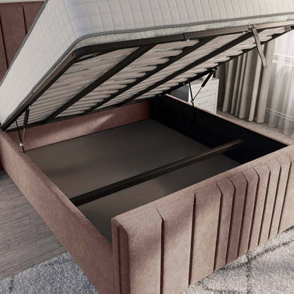 Cambridge Upholstered Ottoman Bed - Mauve Naples