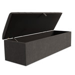 Dallas Ottoman Storage Box - Slate Grey Naples