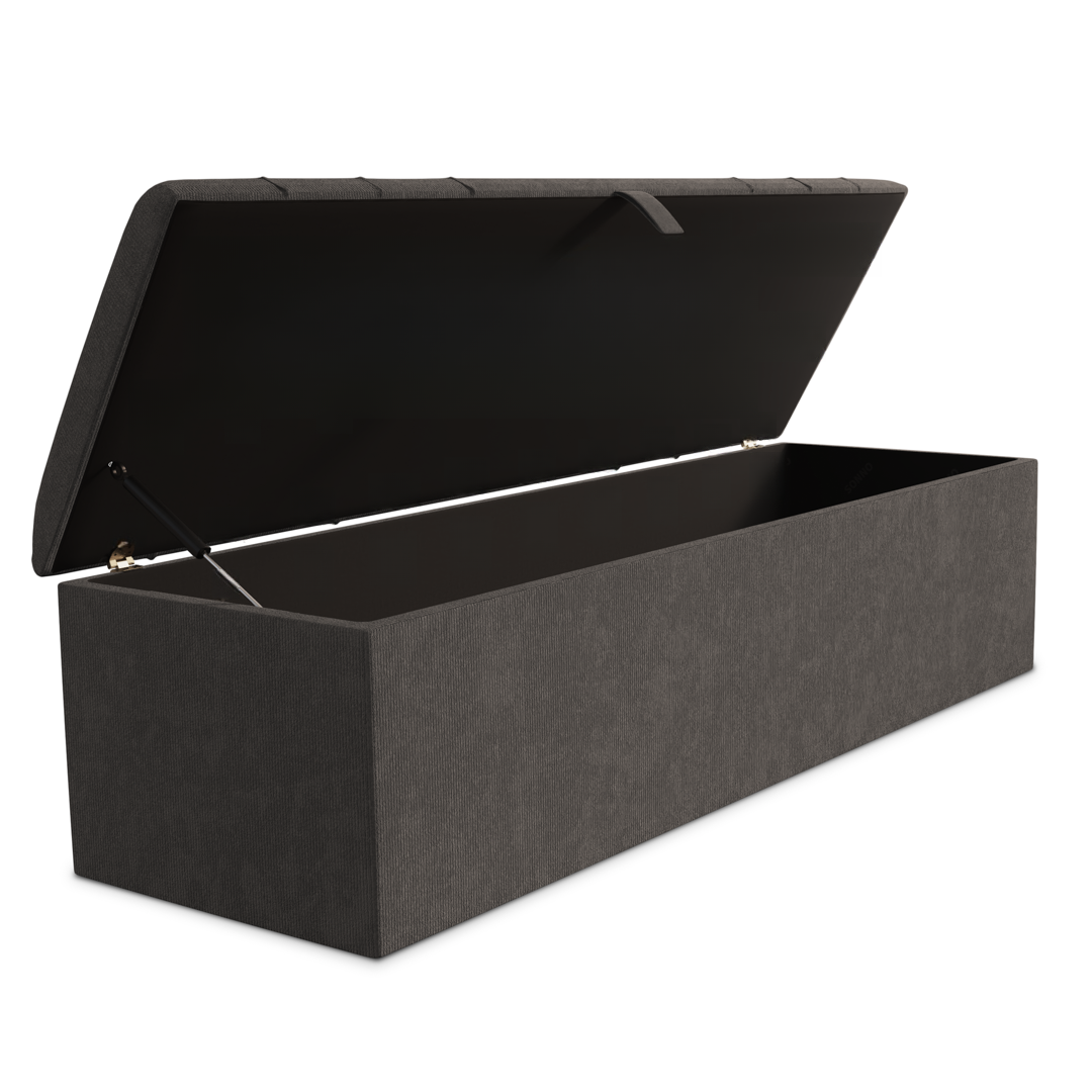 Dallas Ottoman Storage Box - Slate Grey Naples