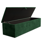 Cubed Ottoman Storage Box - Emerald Coniston