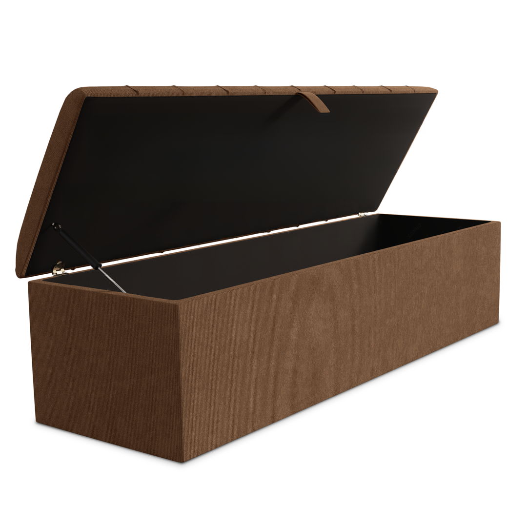 Lisbon Ottoman Storage Box - Mink Naples