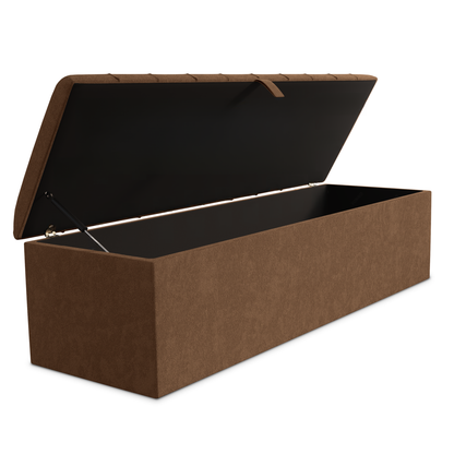 Lisbon Ottoman Storage Box - Mink Naples