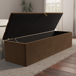 Athens Ottoman Storage Box - Mocca Plush Velvet