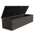 Cubed Ottoman Storage Box - Slate Grey Naples