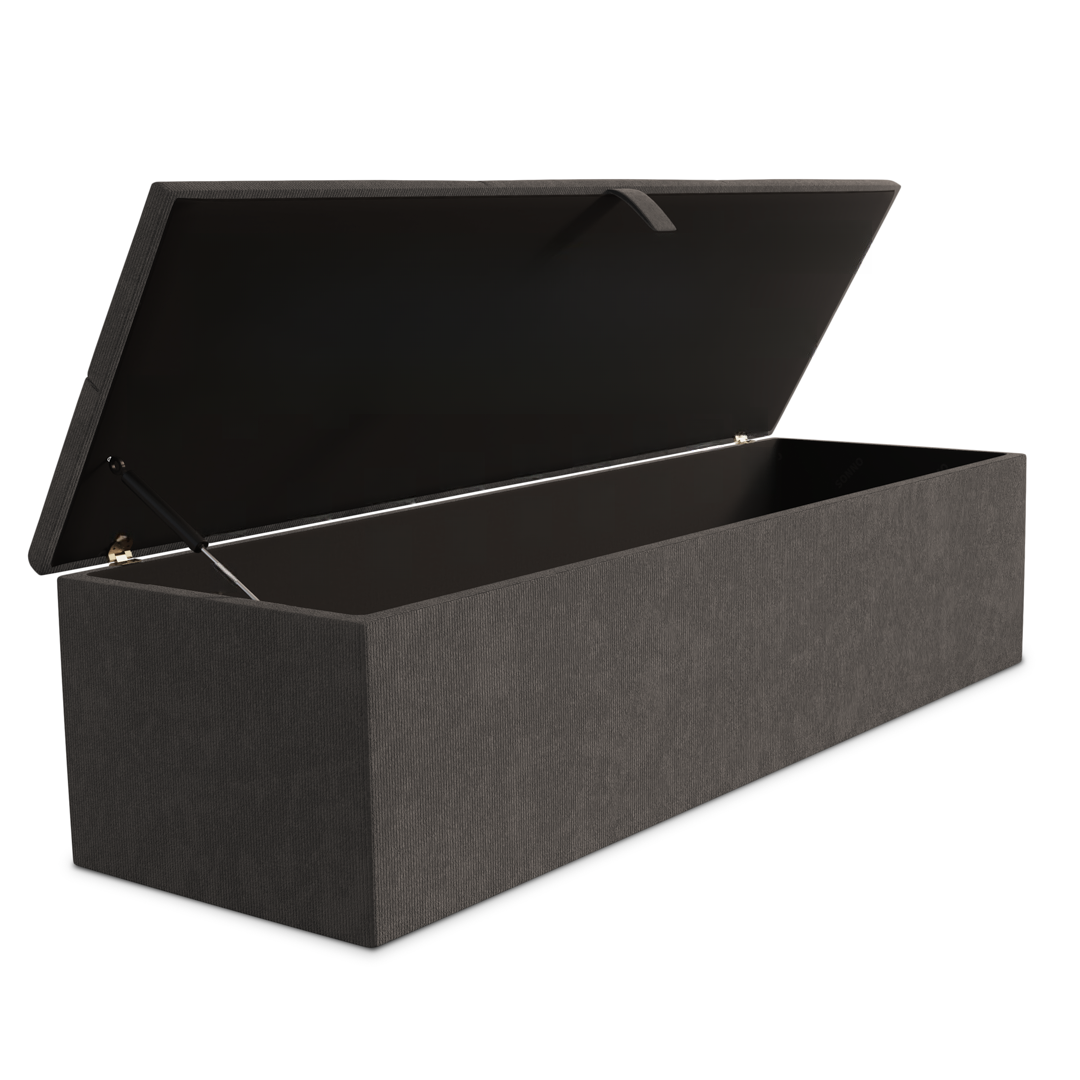 Cubed Ottoman Storage Box - Slate Grey Naples