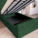 Oxford Kids Upholstered Ottoman Bed - Emerald Coniston
