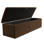 Lisbon Ottoman Storage Box - Mocca Plush Velvet