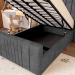 Cambridge Kids Upholstered Ottoman Bed - Charcoal Coniston