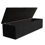 Cubed Ottoman Storage Box - Black Naples