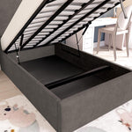 Cairo Kids Upholstered Ottoman Bed - Slate Grey Naples