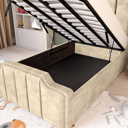 Washington Kids Upholstered Ottoman Bed - Almond Coniston