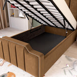 Washington Kids Upholstered Ottoman Bed - Mocca Plush Velvet