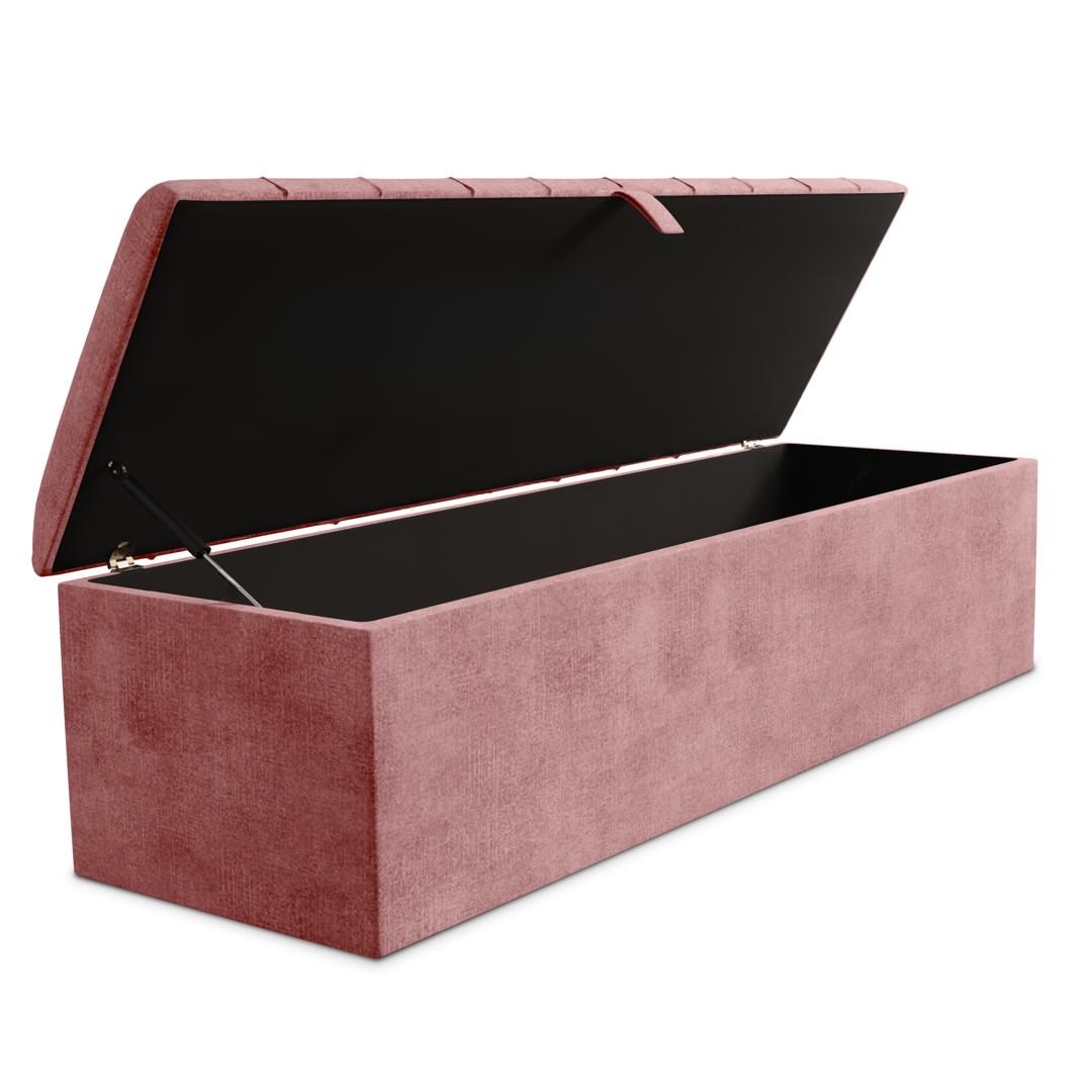 Lisbon Ottoman Storage Box - Pink Coniston