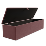 Athens Ottoman Storage Box - Pink Plush Velvet