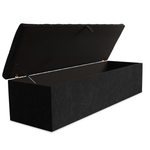 Chesterfield Ottoman Storage Box - Black Naples