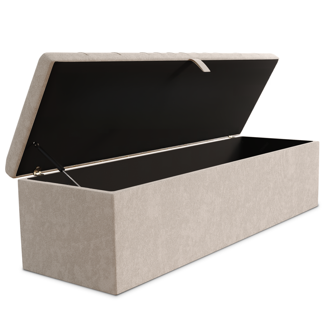 Cambridge Ottoman Storage Box - Cream Naples