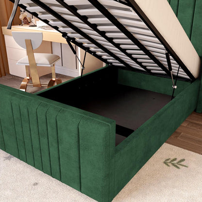 Cambridge Kids Upholstered Ottoman Bed - Emerald Coniston