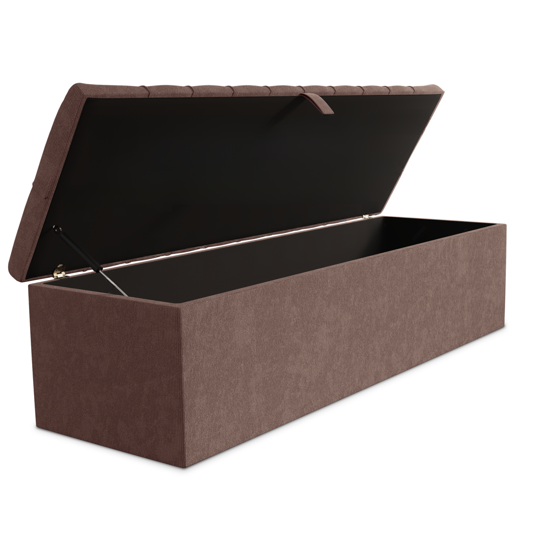 Chesterfield Ottoman Storage Box - Mauve Naples