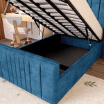 Cambridge Kids Upholstered Ottoman Bed - Blue Coniston