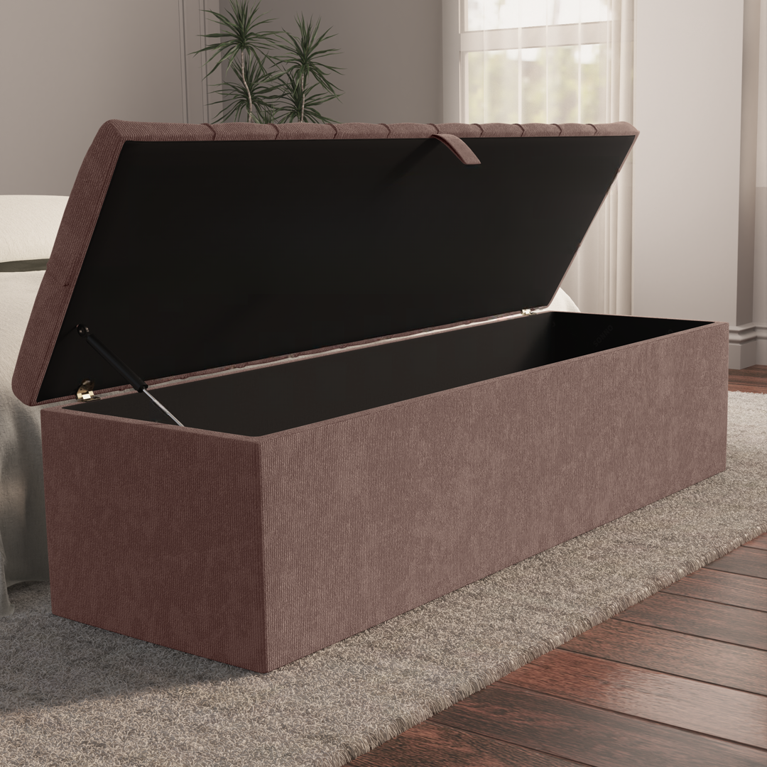 Chesterfield Ottoman Storage Box - Mauve Naples