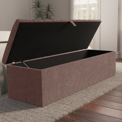 Chesterfield Ottoman Storage Box - Mauve Naples