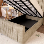 Cambridge Kids Upholstered Ottoman Bed - Mink Coniston