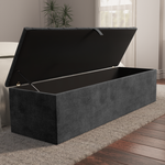 Madrid Ottoman Storage Box - Charcoal Coniston