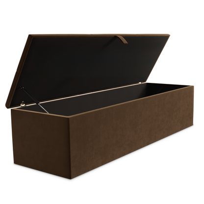 Cubed Ottoman Storage Box - Mocca Plush Velvet