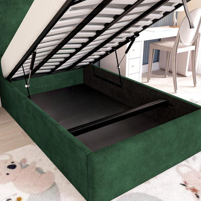 Cairo Kids Upholstered Ottoman Bed -  Emerald Coniston