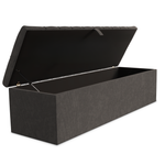 Chesterfield Ottoman Storage Box - Slate Grey Naples