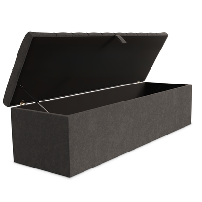 Chesterfield Ottoman Storage Box - Slate Grey Naples