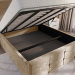 Lancaster Upholstered Ottoman Bed - Mink Plush Velvet