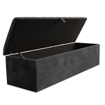 Lisbon Ottoman Storage Box - Charcoal Coniston