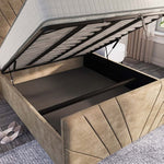 Fiji Sunrise Upholstered Ottoman Bed - Mink Coniston