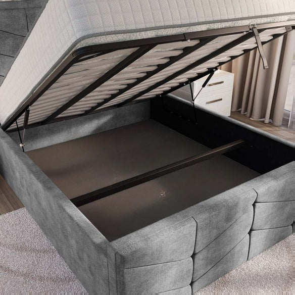 Lancaster Upholstered Ottoman Bed - Armour Coniston